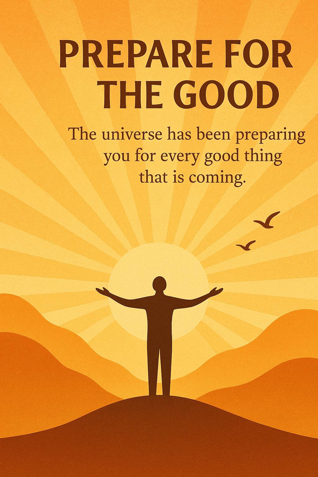 Prepare for the good