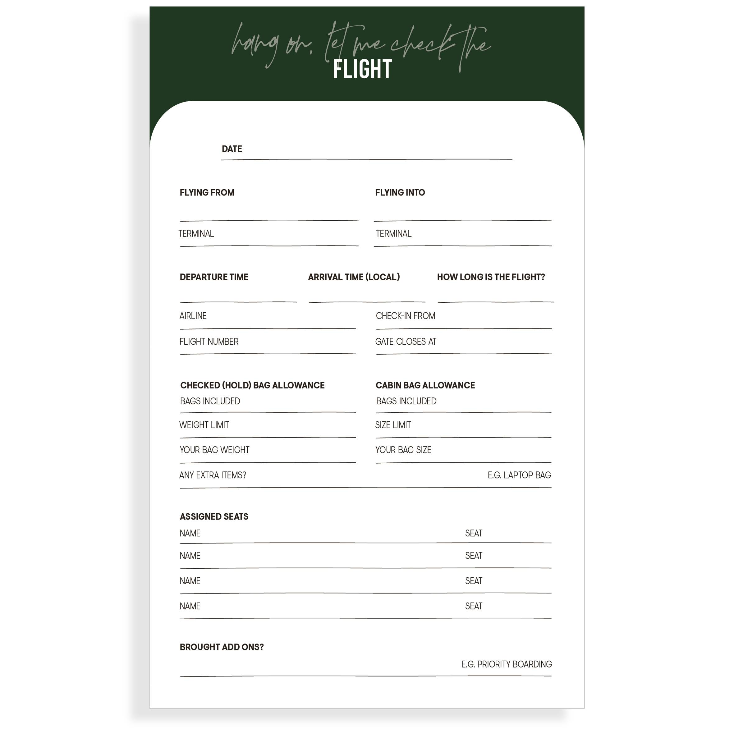 The Flight Planning Page