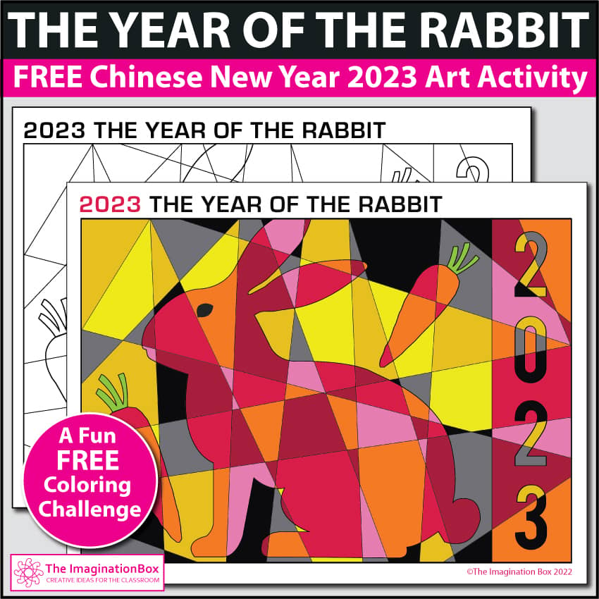 Free Year of the Rabbit Coloring Activity