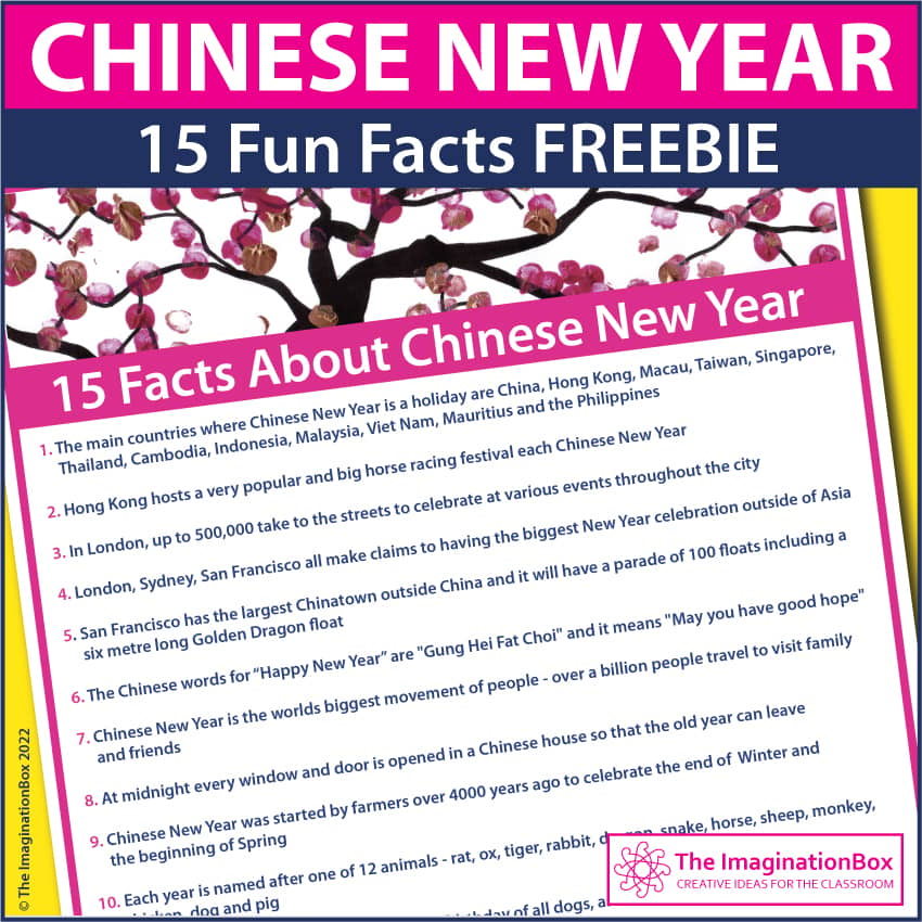 Chinese New year Fun Facts Freebie