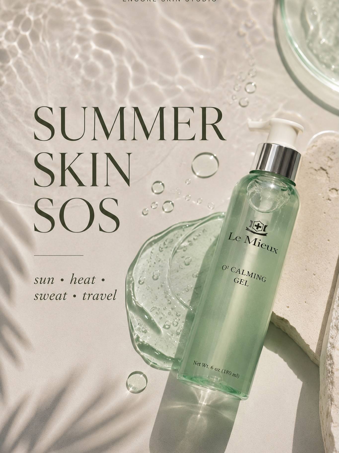 Summer is tough on skin.

More sun.
More heat.
More sweat.
More travel.

And all of that can leave skin feeling irritated, dehydrated, inflamed, and more reactive than usual.

When skin starts feeling stressed, I focus on three things:

✧ Replenish hydration
✧ Support the skin barrier
✧ Calm inflammation

One of my favorite products this time of year is Le Mieux’s O2 Calming Gel.

It’s lightweight, cooling, and incredibly soothing for skin that feels overheated, irritated, or depleted after a day in the sun.

I often recommend it for:
☀️ Post-sun exposure
☀️ Redness
☀️ Dehydration
☀️ Sensitive skin
☀️ Travel-stressed skin

Think of it as your skin’s summer first-aid kit.

Have questions about your summer skincare routine? Send me a message and I’d be happy to help.