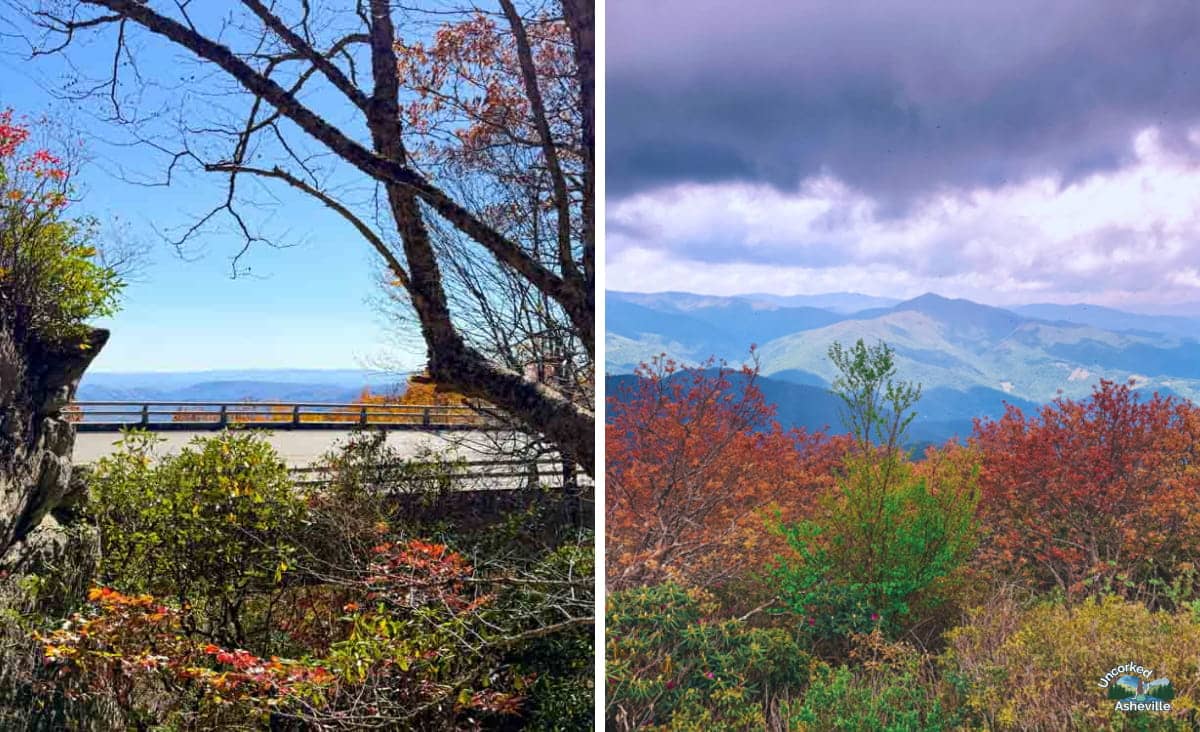 Linn Cove Viaduct and Mount Pisgah in fall