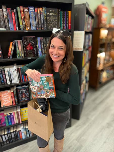 Christine in bookstore