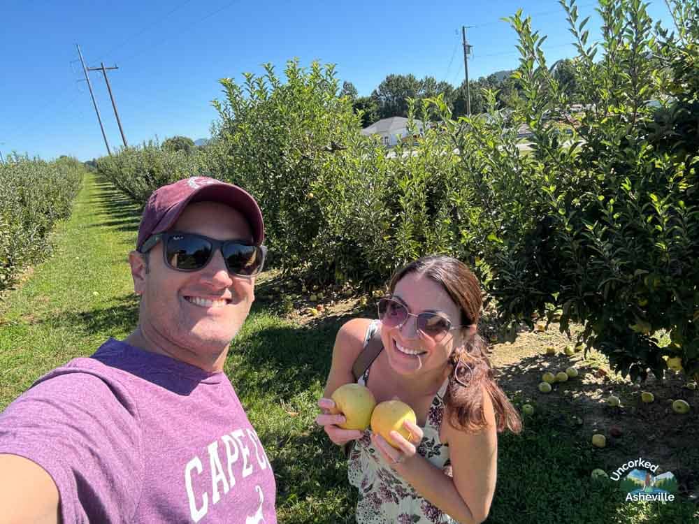 Us apple picking at Stepp's Hillcrest