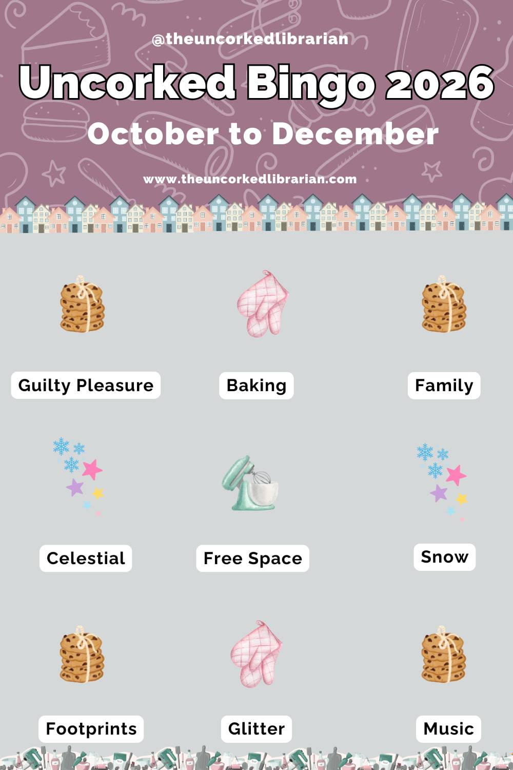 reading challenge bingo card