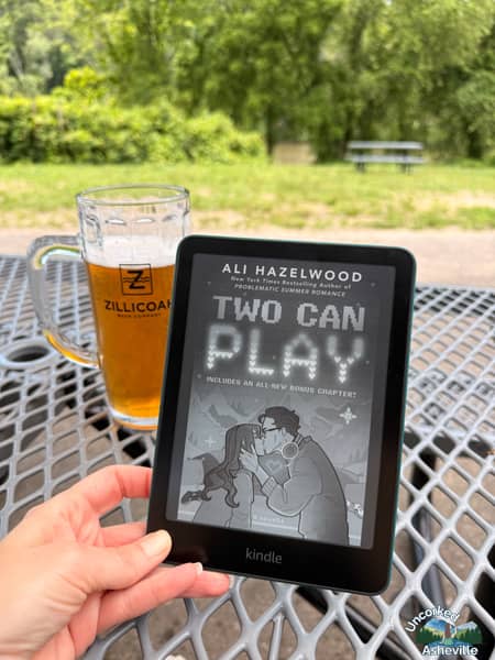 Zillicoah beer with book Asheville