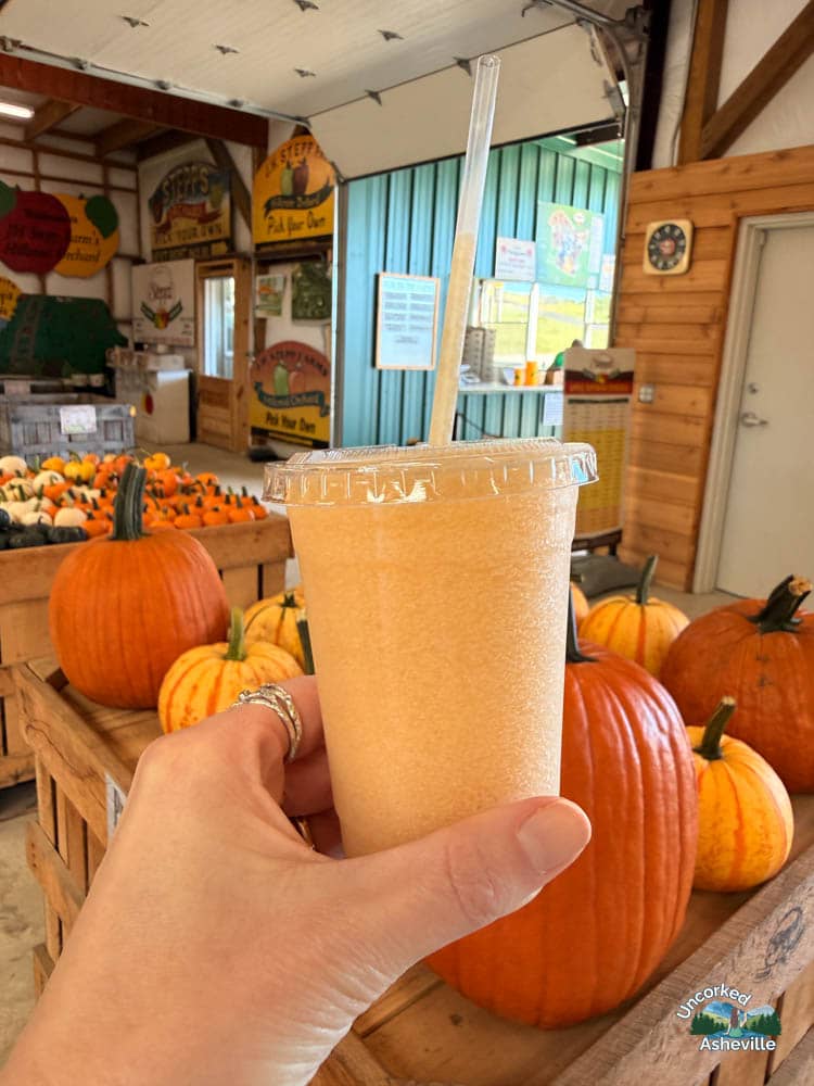 Stepps Hill Crest Orchard cider slushie Hendersonville NC