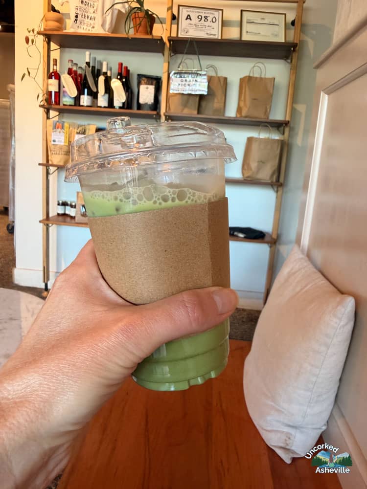 OWL Bakery Iced Matcha Latte Asheville