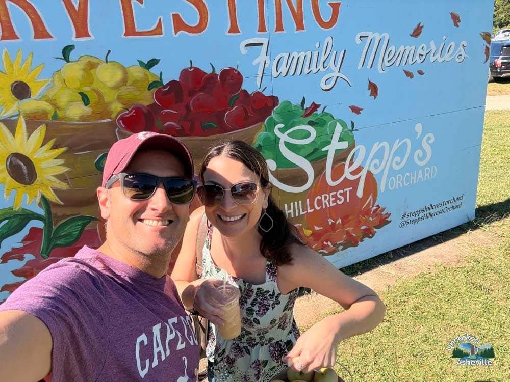 Selfie at Stepps Hill Crest Orchard Hendersonville NC