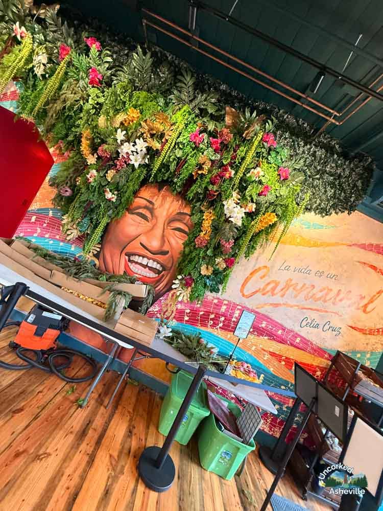 Celia Cruz mural Guajiro Asheville NC