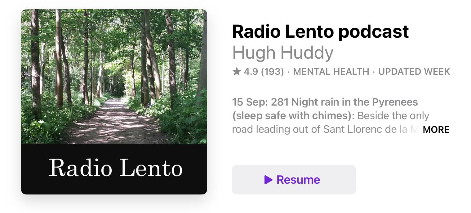 The logo of woodland trees for radio lento podcast