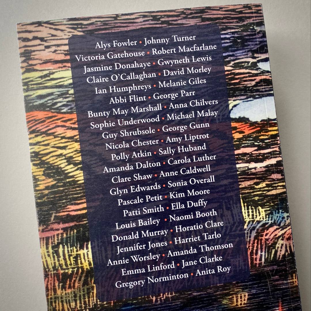 Back of paperback book listing contributors names.