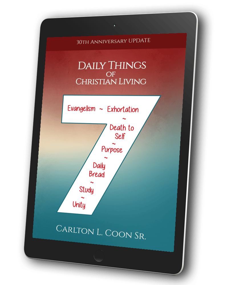 Daily Things of Christian Living as an eBook on an iPad