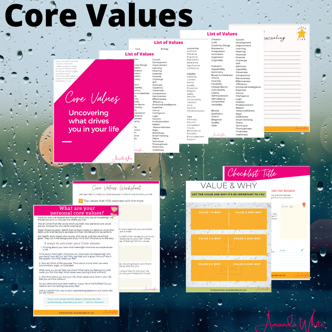 Personal Core Values Workbook