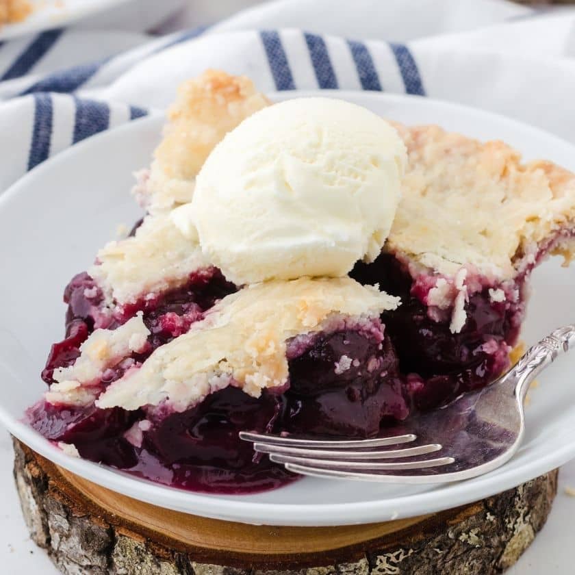 Slice of cherry pie