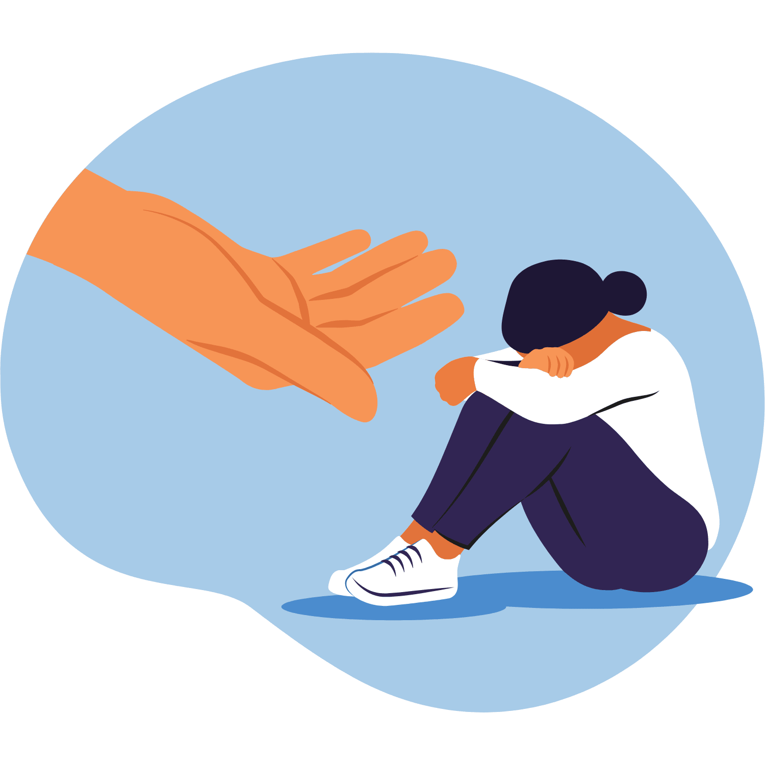 a person needing a helping hand