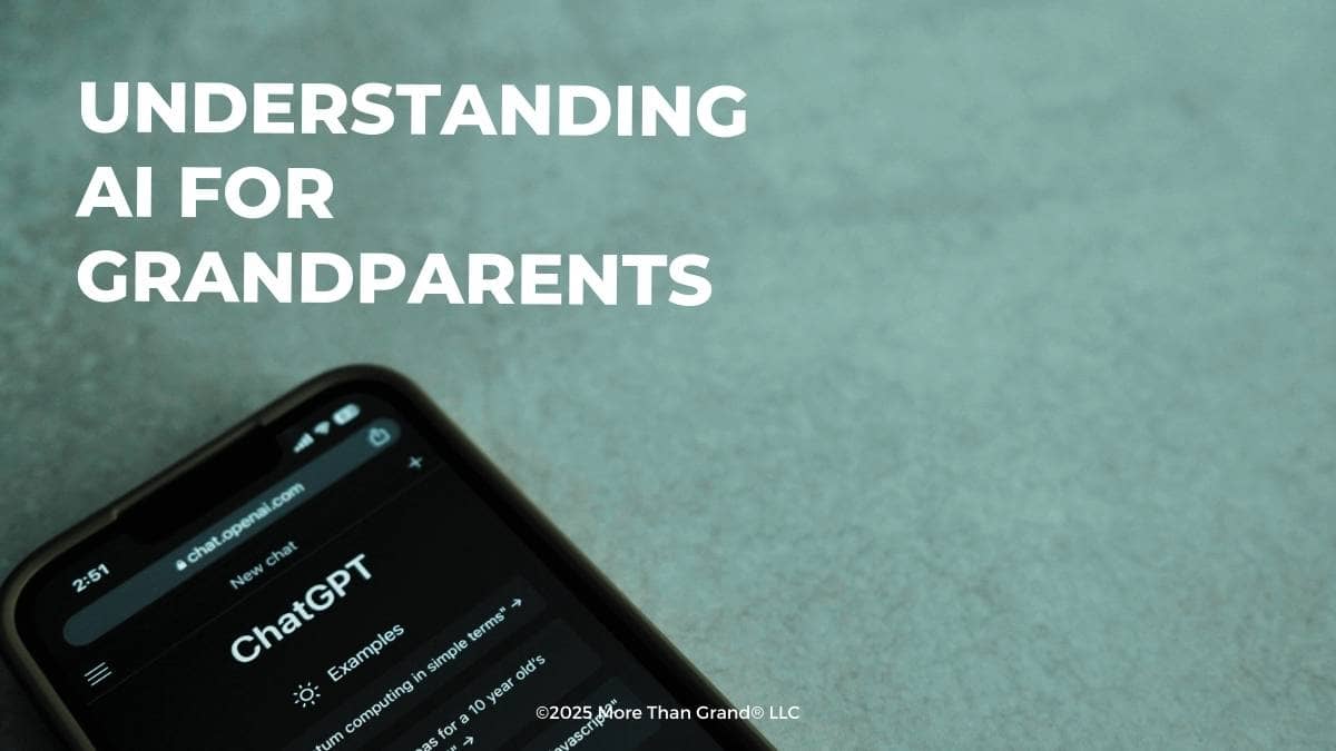 Understanding AI for Grandparents ChatGPT on phone screen