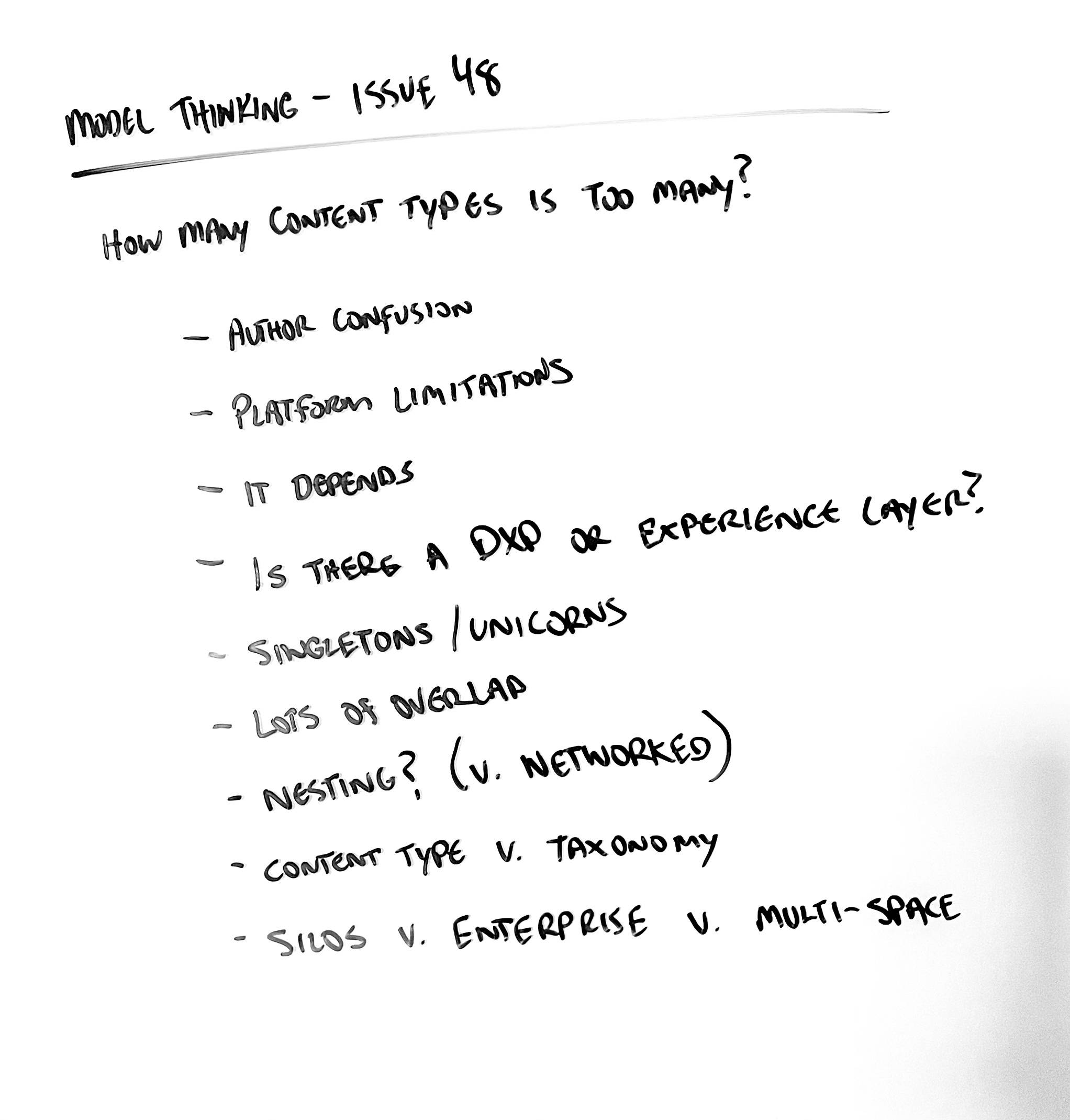 Photo of the whiteboard planning this newsletter issue
