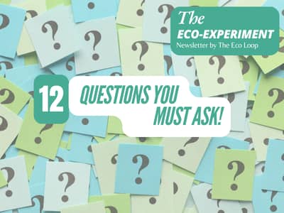 The Eco Experiment Newsletter - 12 Questions you must ask