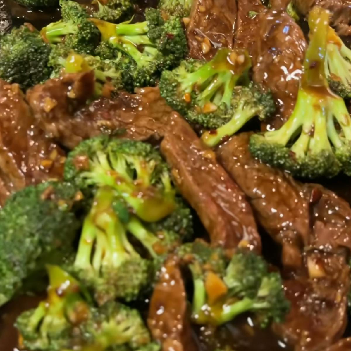 Beef and broccoli cooked