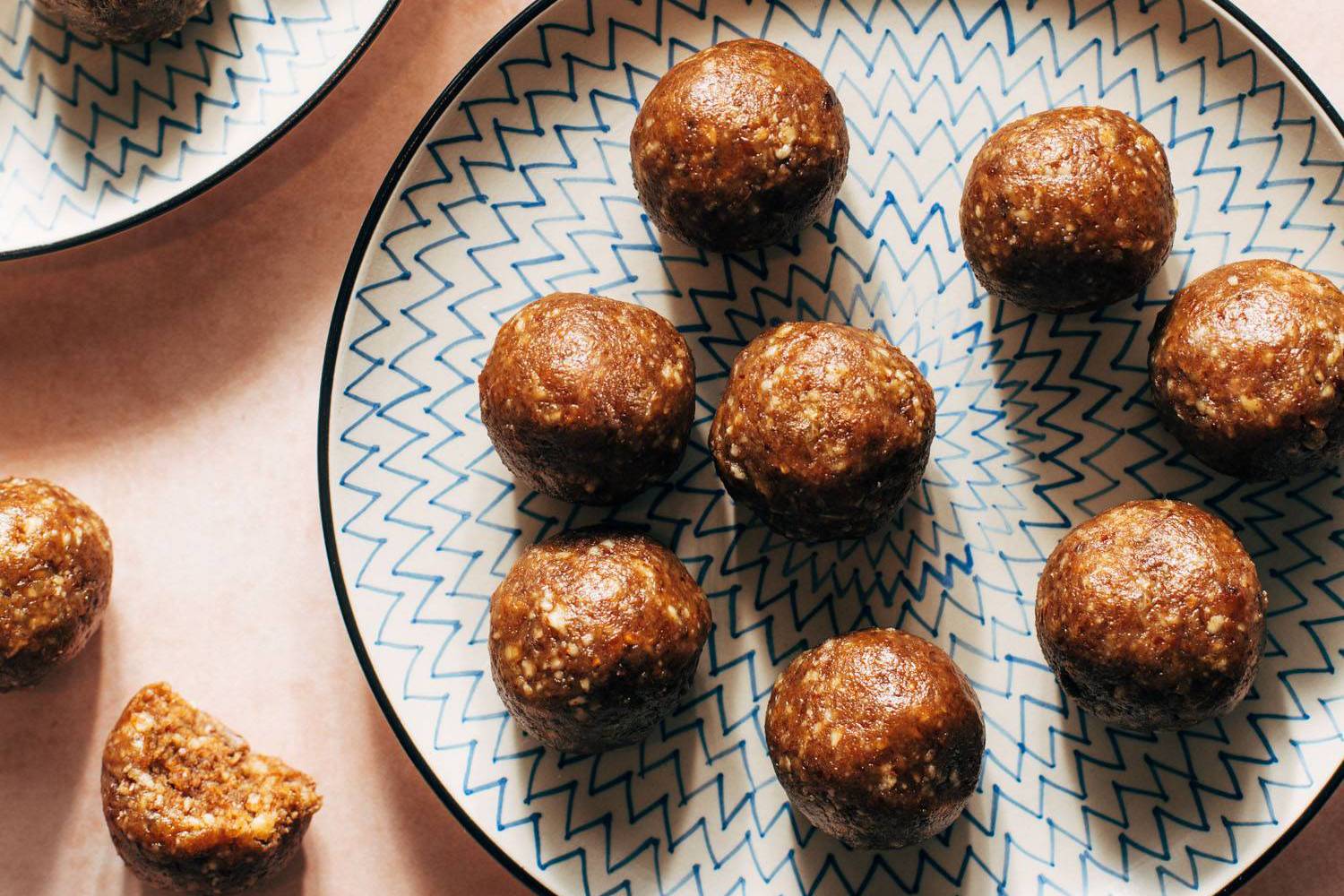 Pecan Pie Energy Bites on a plate