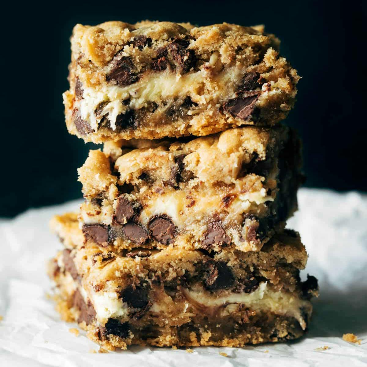 Peanut Butter Chocolate Chip Cookie Cheesecake Bars