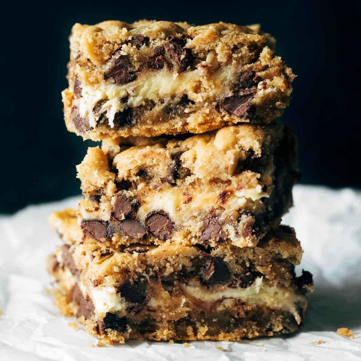 Stack of cheesecake bars