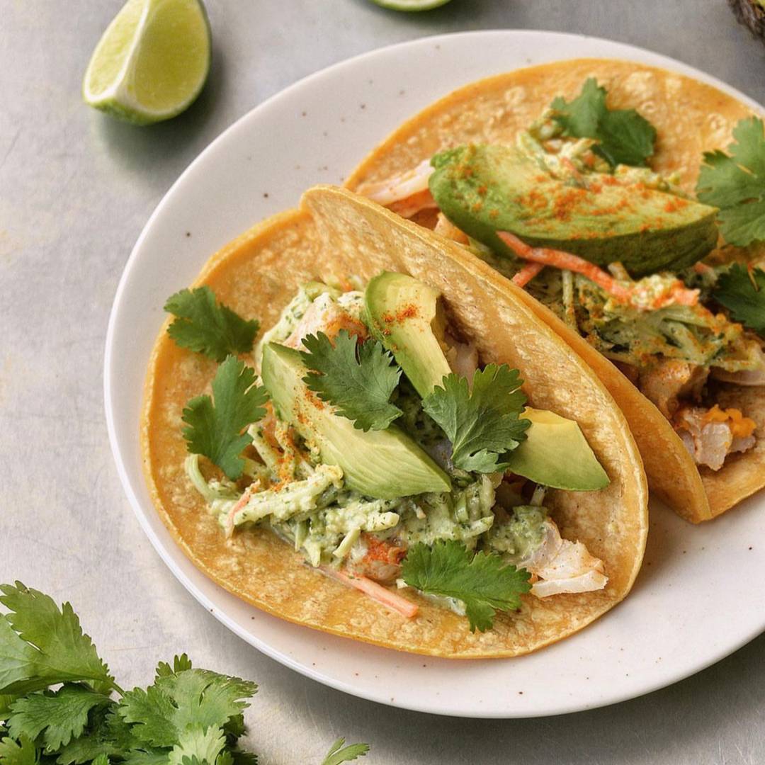 Fish tacos on a plate