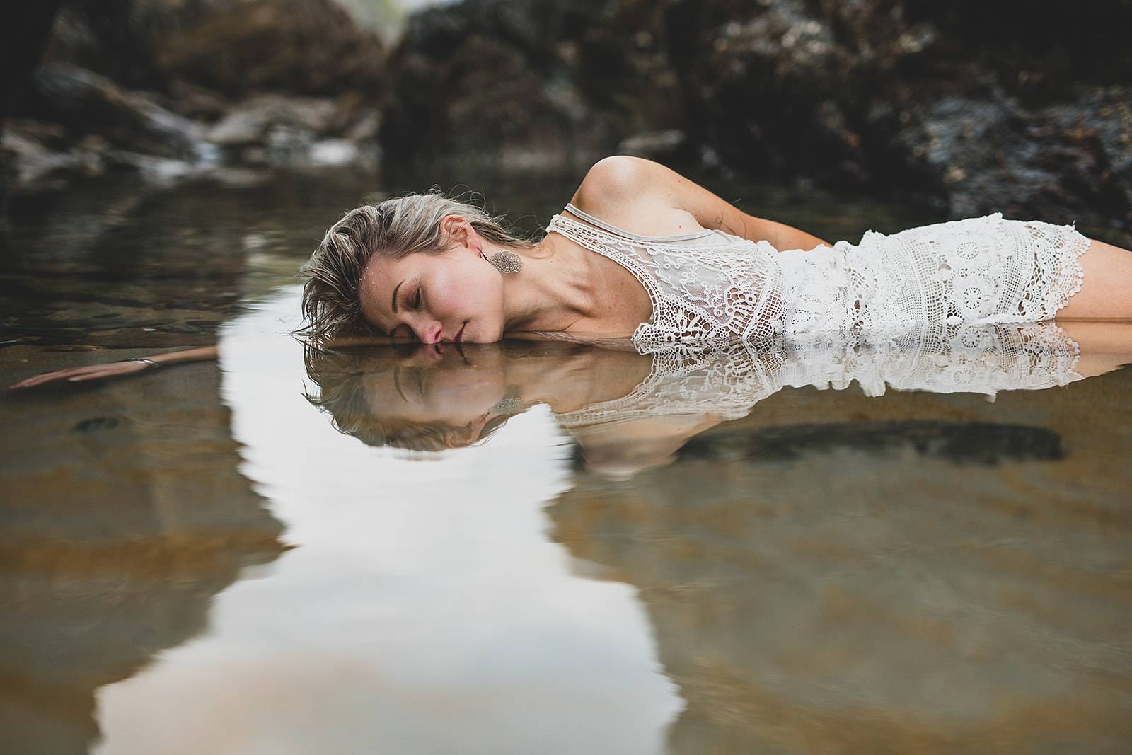 women in water