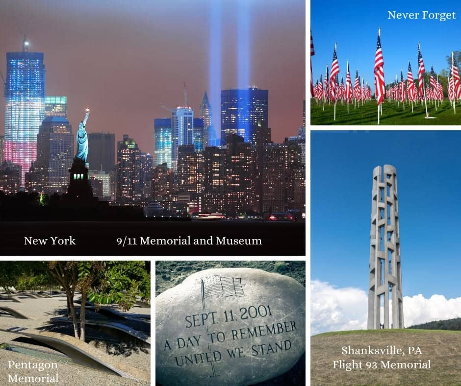 Memorials for 9/11 attacks on US