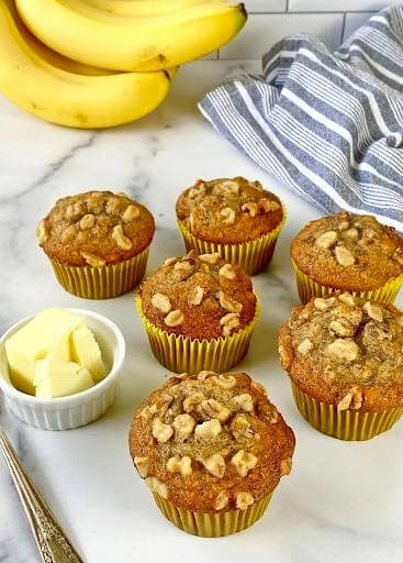 Banana Nut Muffins {Easy & Moist}