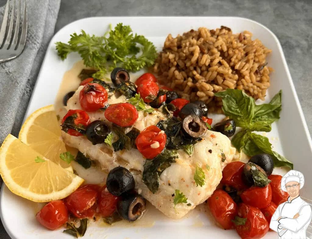 Oven Baked Mediterranean Cod