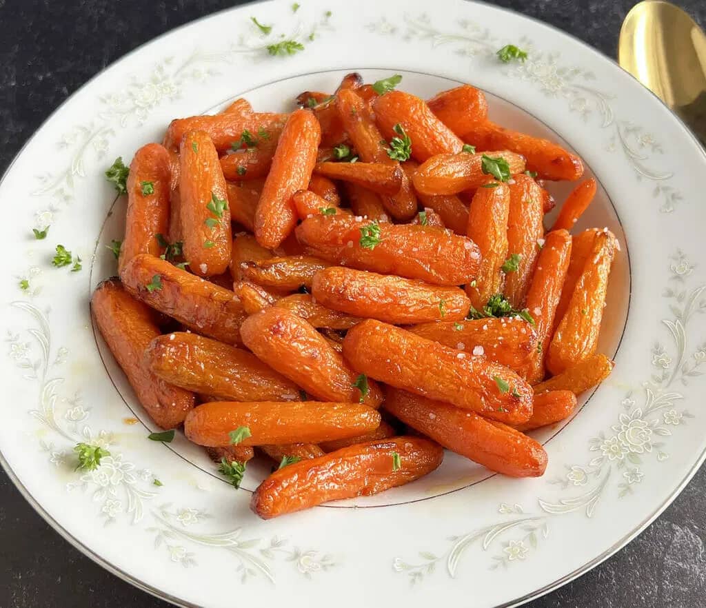 Air Fryer Honey Maple Roasted Carrots