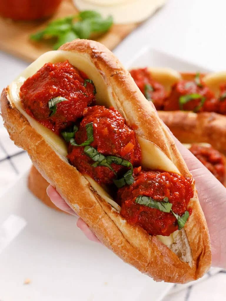 Air Fryer Meatball Subs