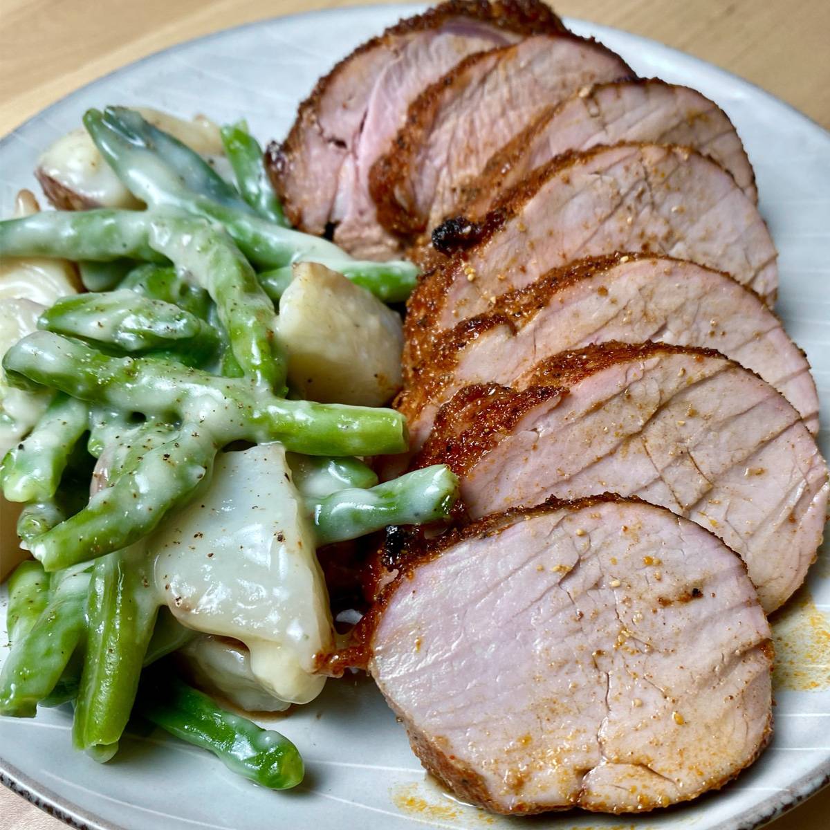 Oven roasted pork tenderloin