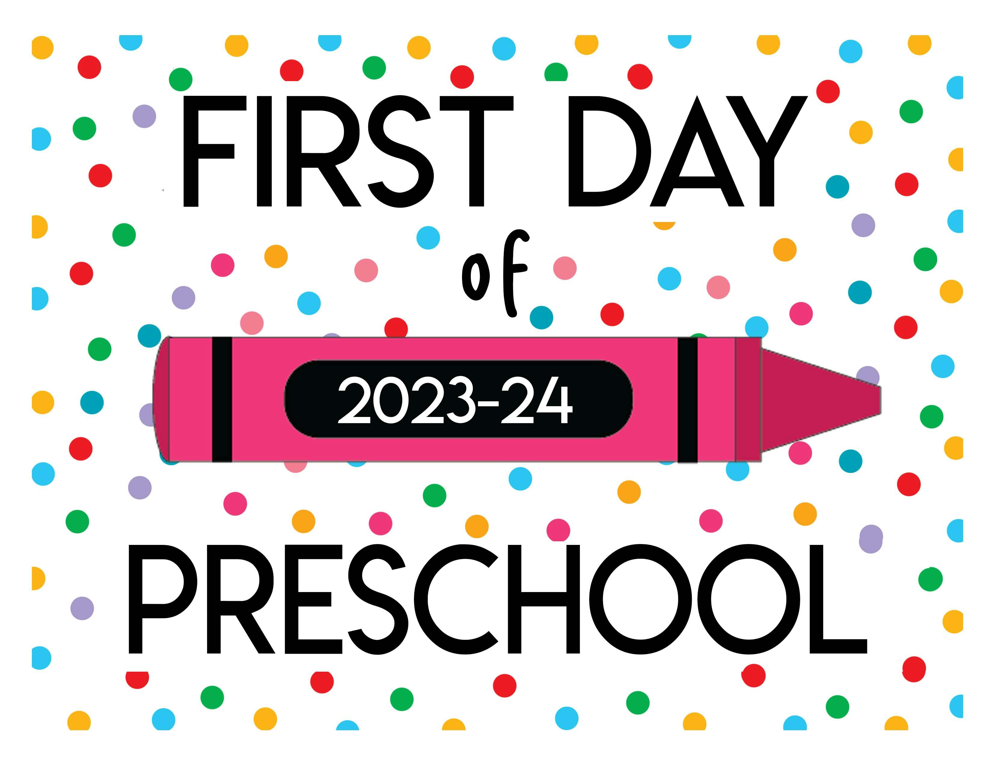 first day of preschool clipart