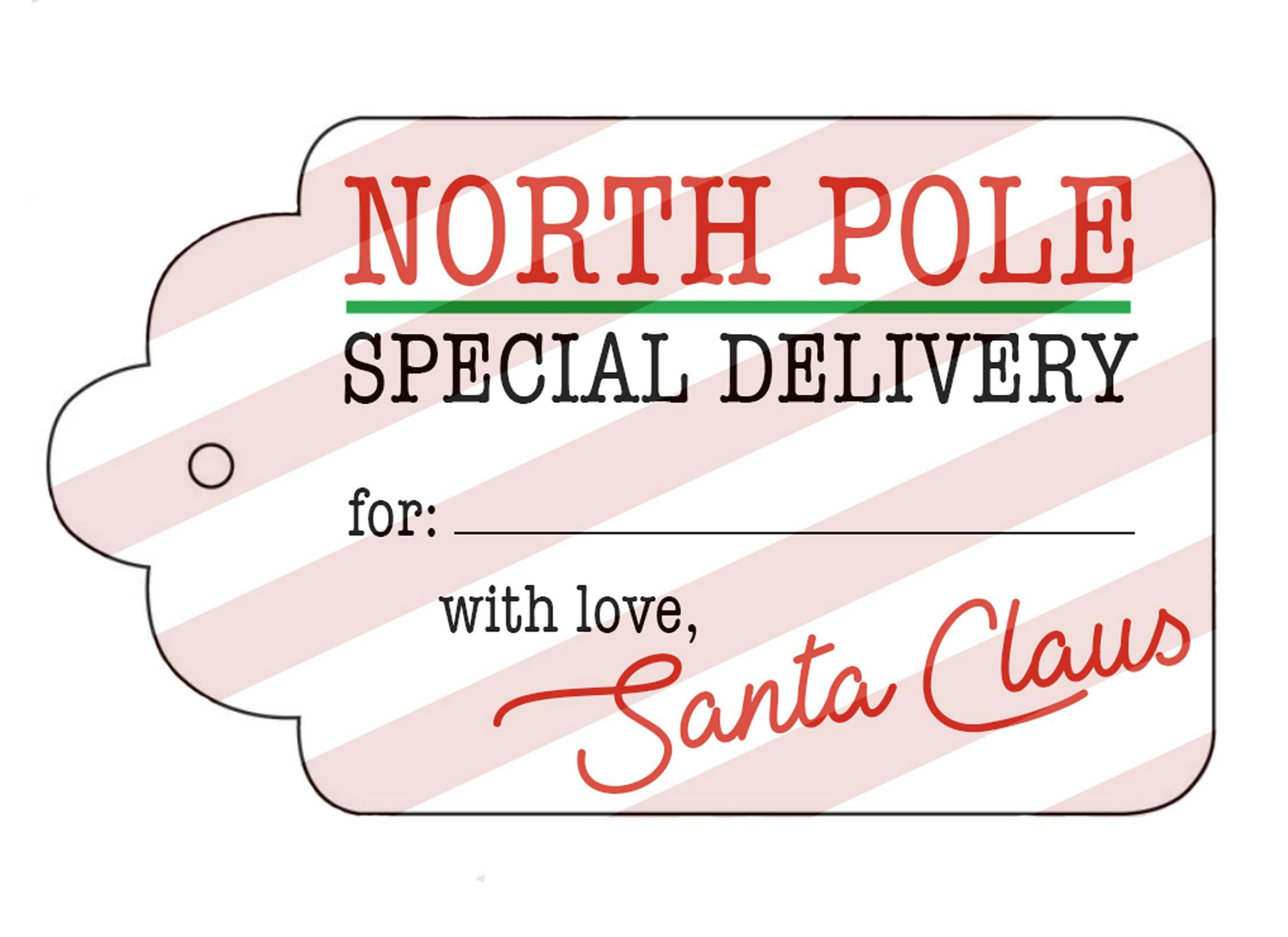 North Pole Delivery: Free Printable Santa Gift Tags - Overstuffed Life