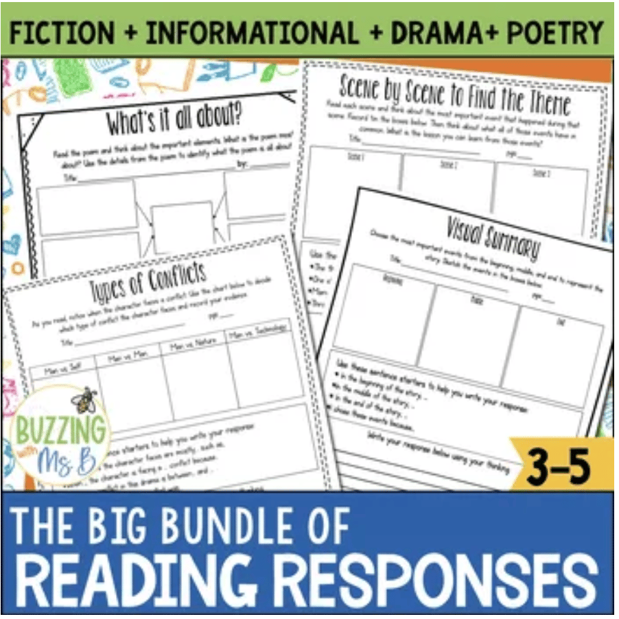 Better Reading Responses in Upper Elementary - Buzzing with Ms. B