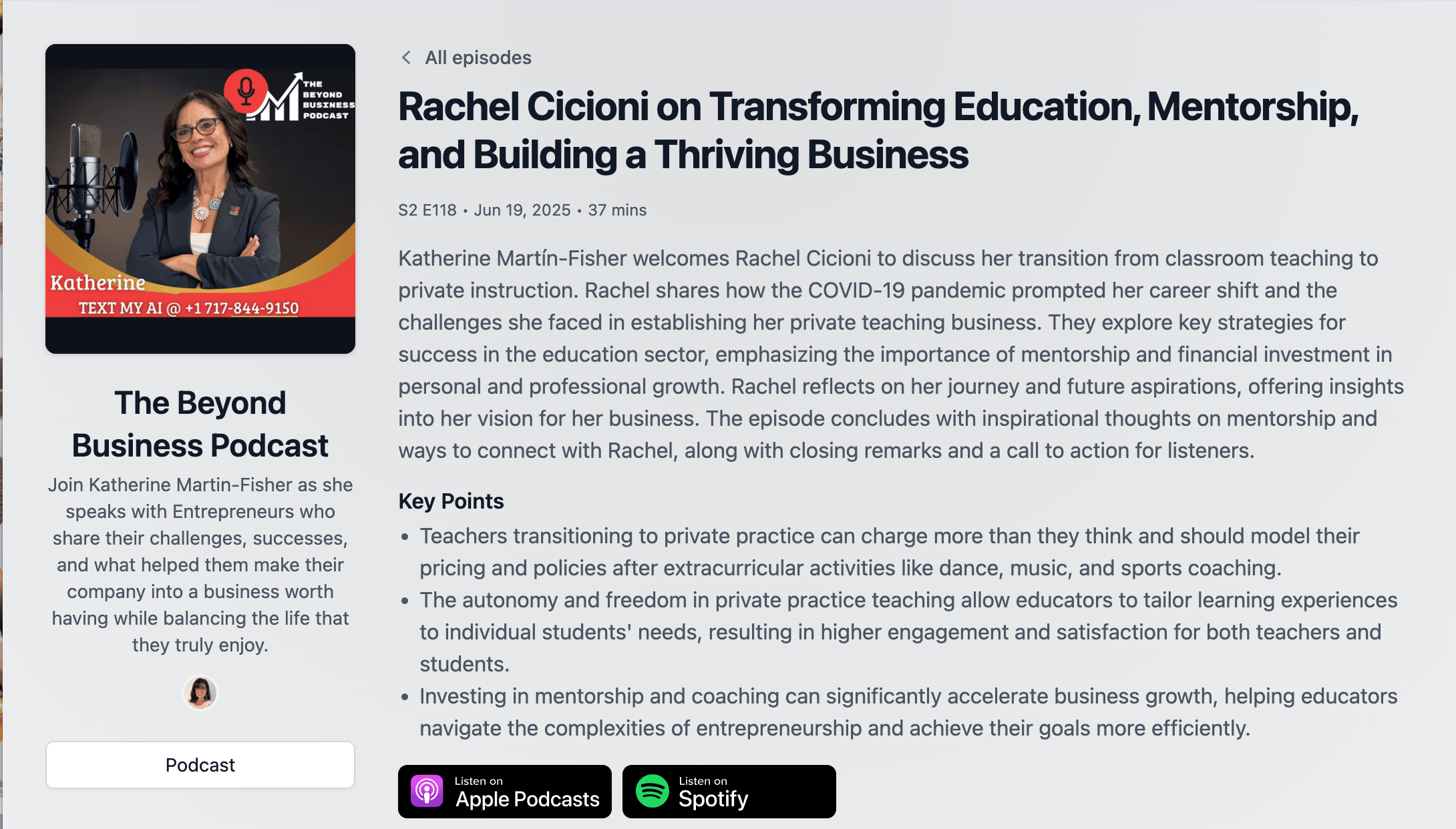 Beyond Business Podcast with Katherine Martín-Fisher