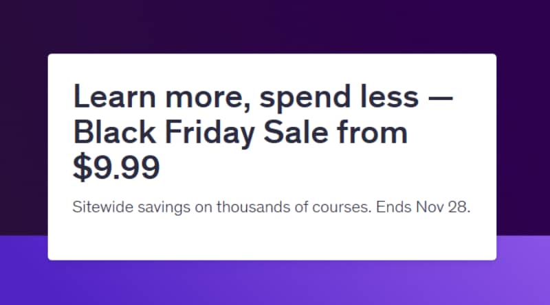 Udemy black friday