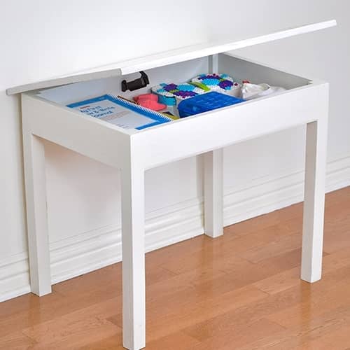 childs wooden desk with lift up lid