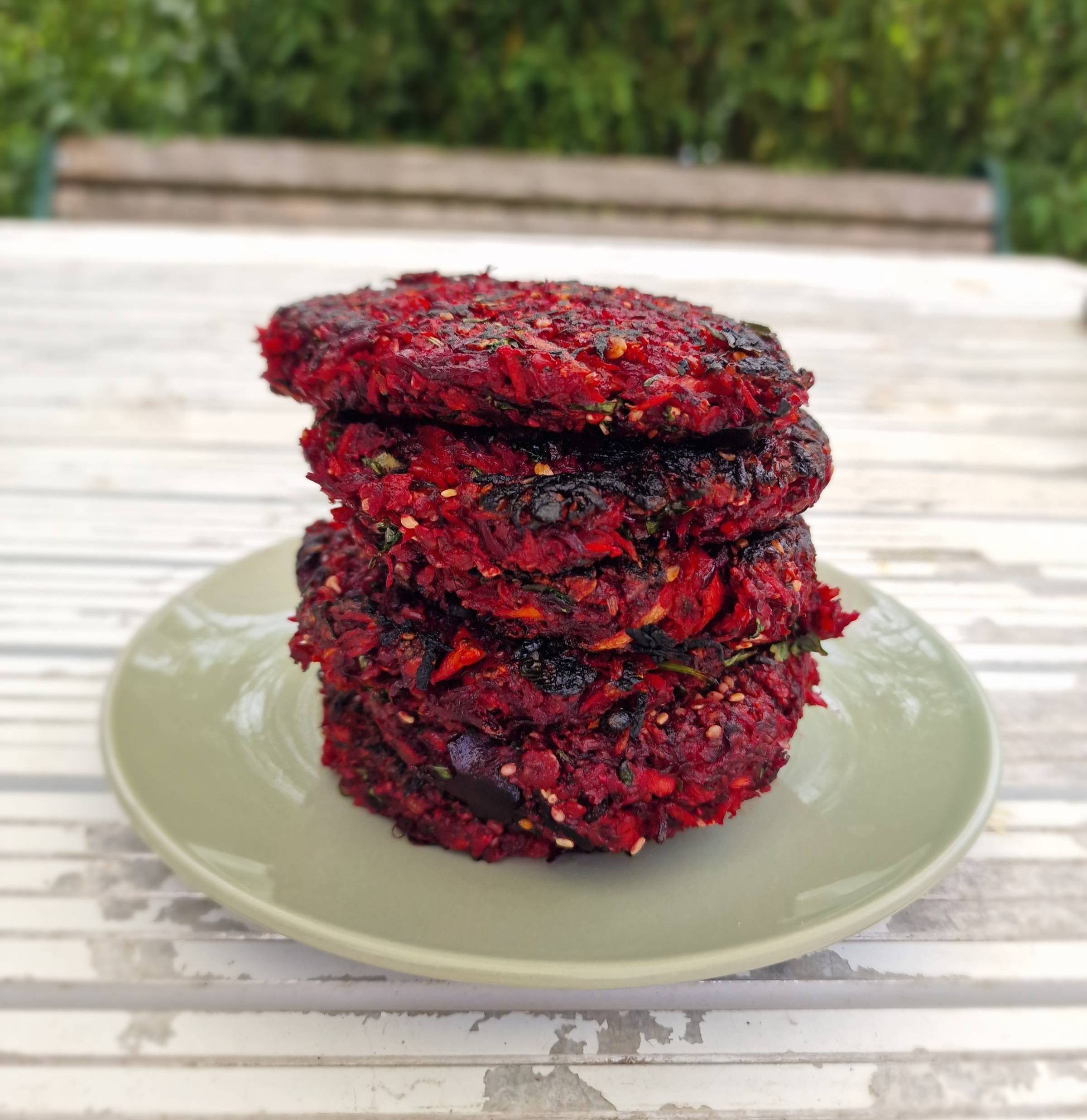 summery beetroot burger ayurveda style