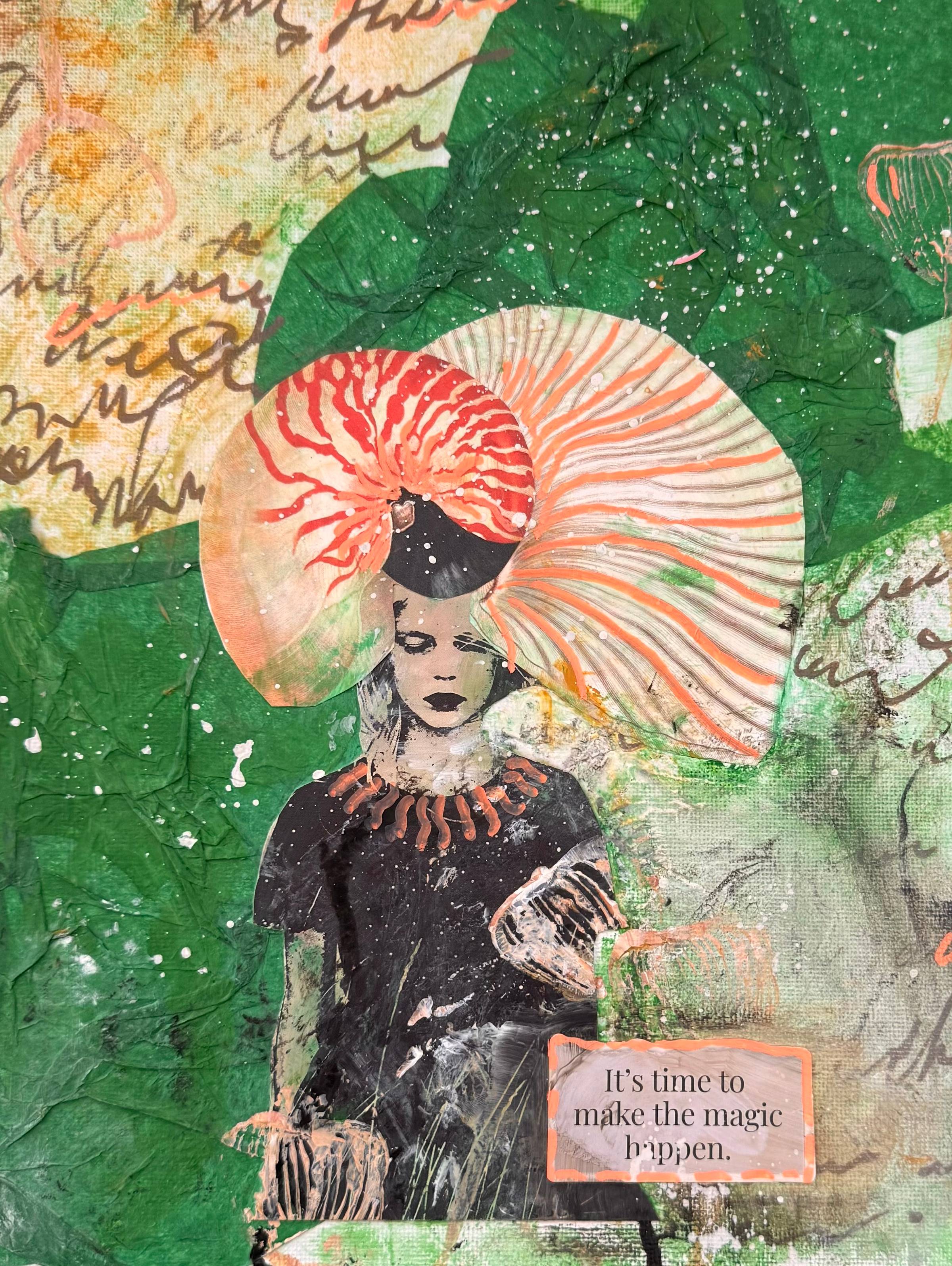 a handmade spring art journal inspired by the blooming spring flower