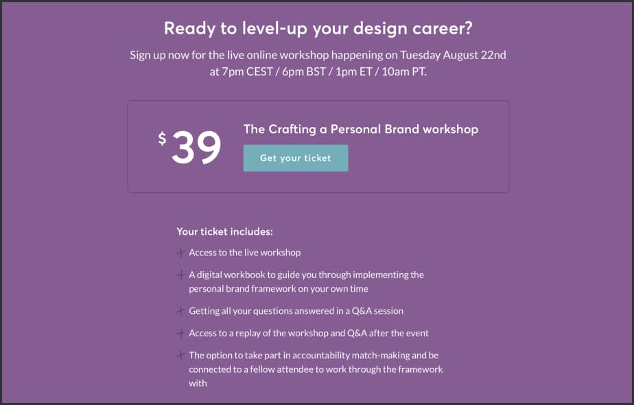 Breaking down the design decisions of a sales landing page