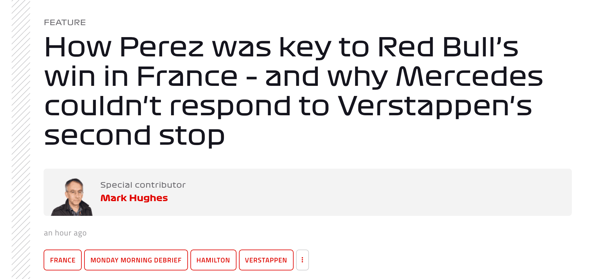 The F1 font in action in a headline
