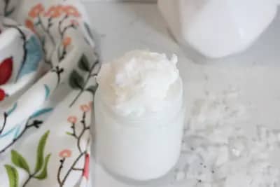 jar of homemade magnesium tallow lotion
