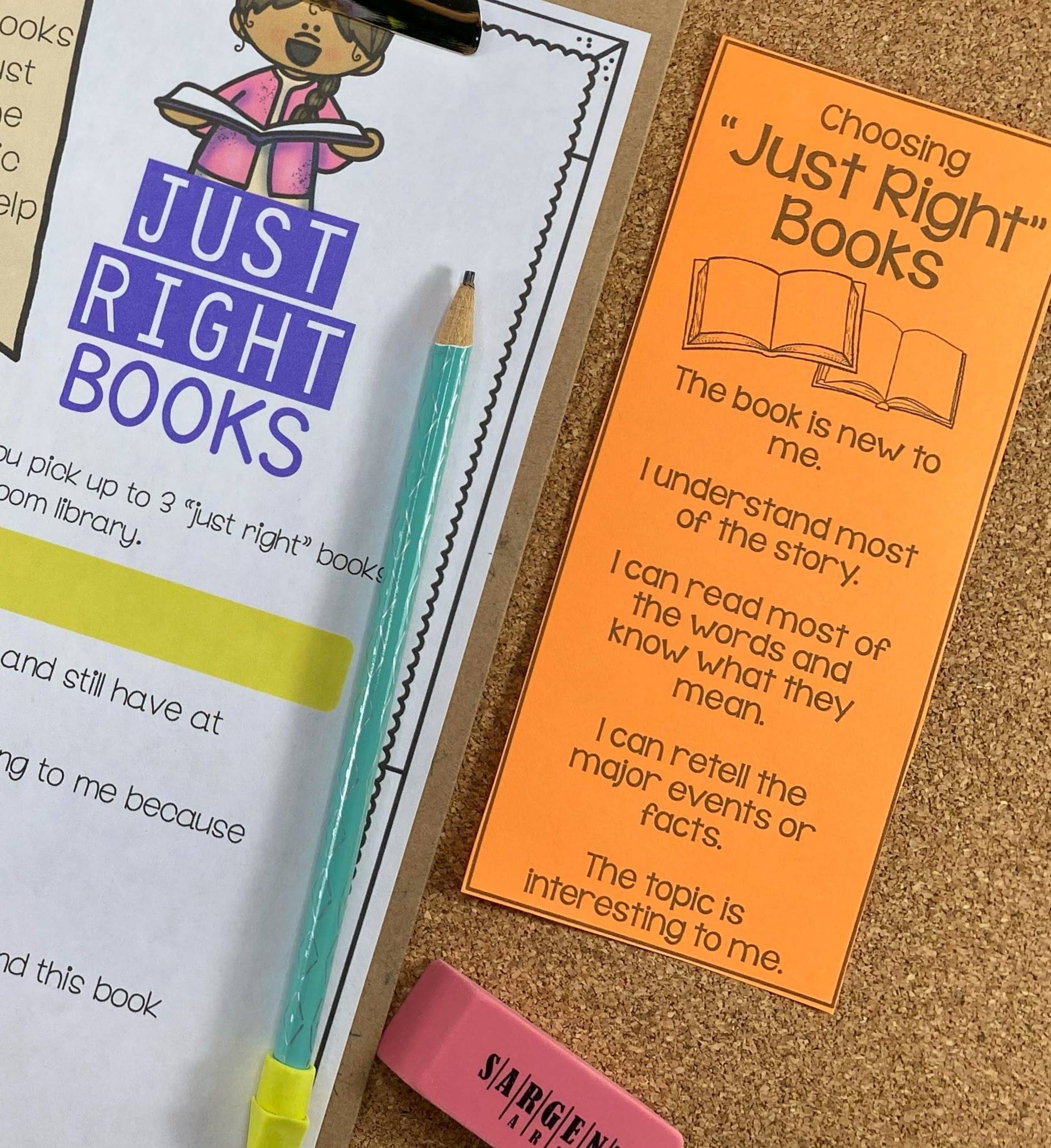 Just Right Books Bookmark