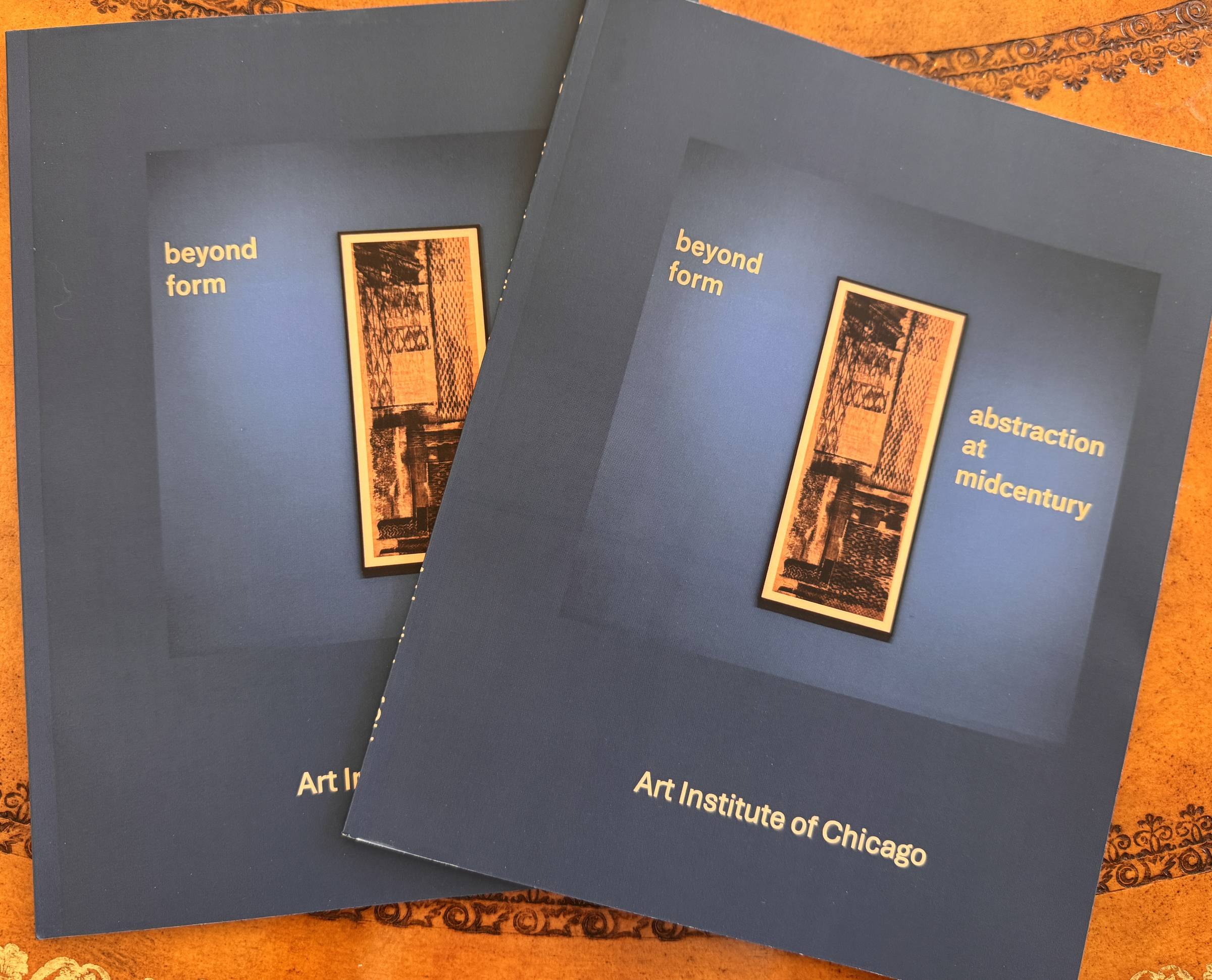 Photo books from a visit to the Art Institute