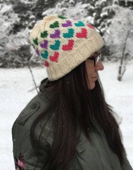 Hearts Around Beanie by Deja Joy