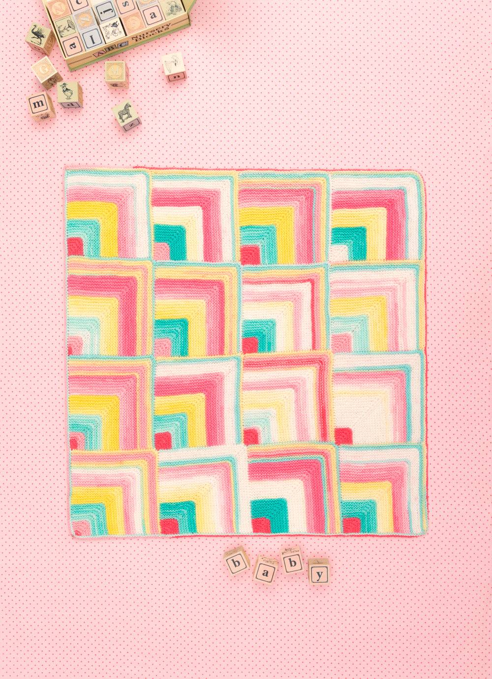 Mitered Squares Baby Blanket by Irina Poludnenko